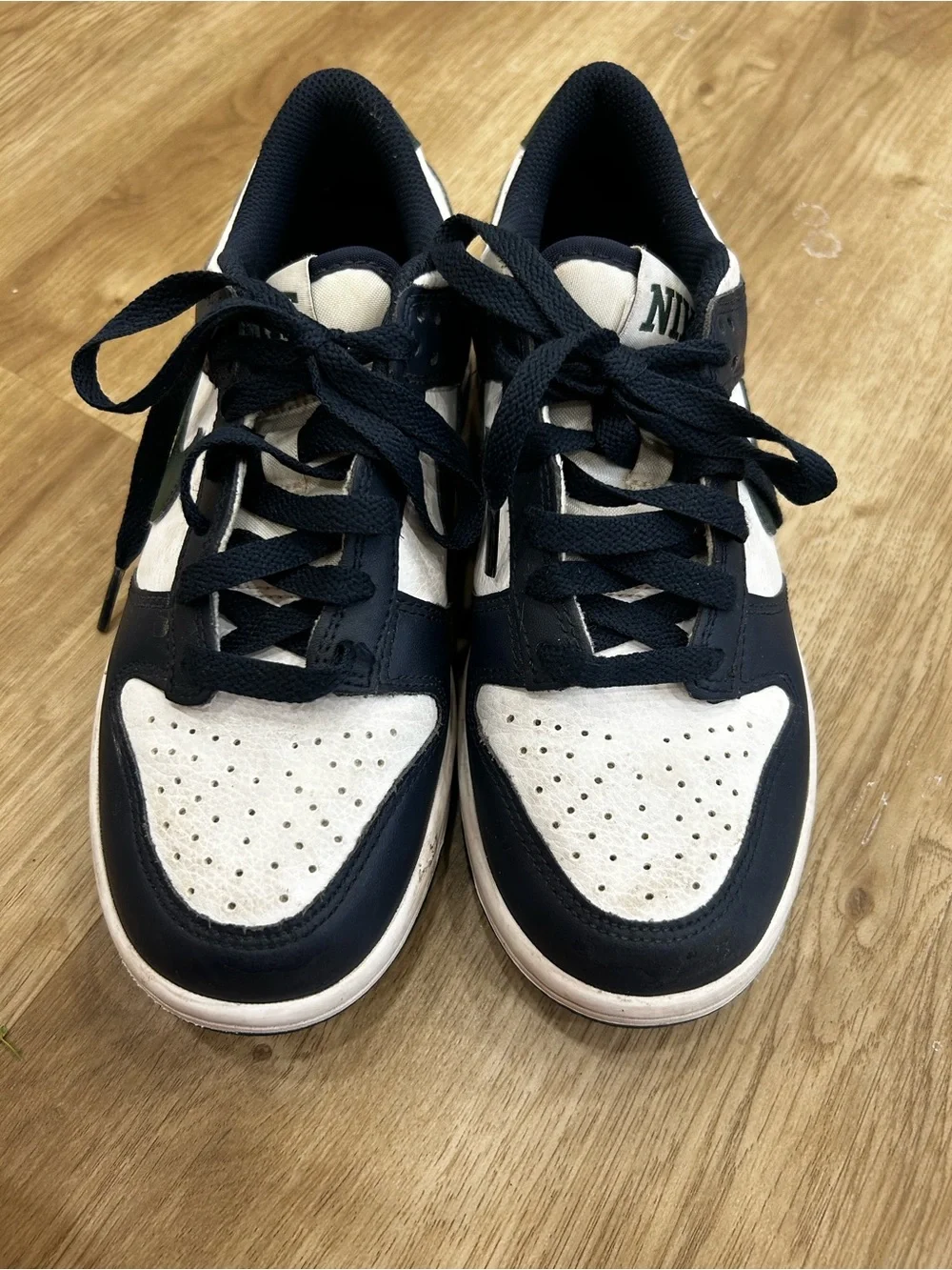 Nike KIDS DUNK LOW GS OBSIDIAN VINTAGE GREEN sz.4 athletic basketball shoes